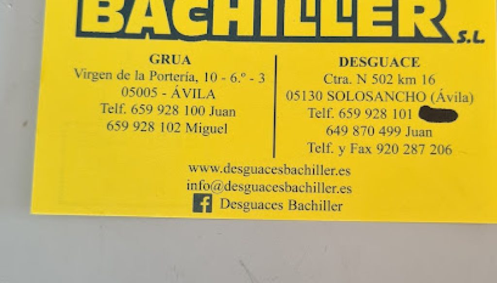Imagen de TALLER MECANICO BACHILLER